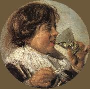 HALS, Frans Drinking Boy (Taste) oil painting on canvas
